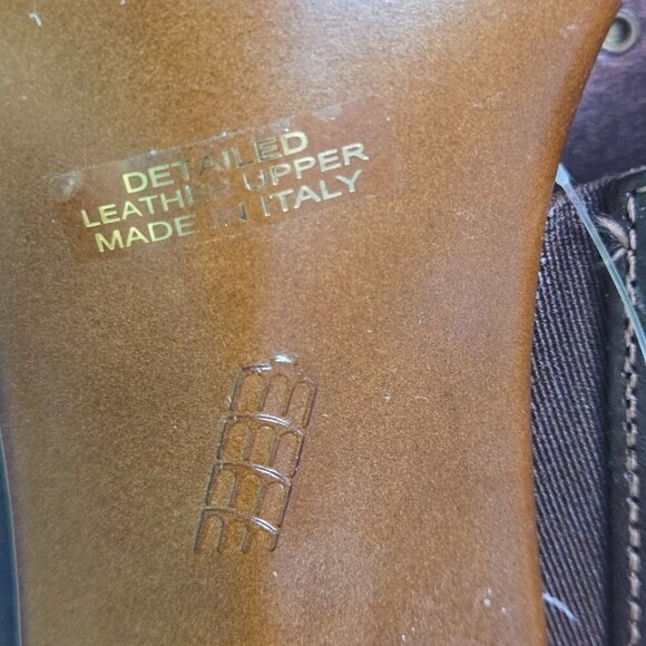 Italian Shoemakers NWOT Studded Leather Slip On Sandals Size 7.5 - Picture 6 of 8